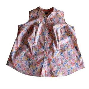 Talbots Perfect Shirt - Sleeveless - Floral Garden, Size 16W